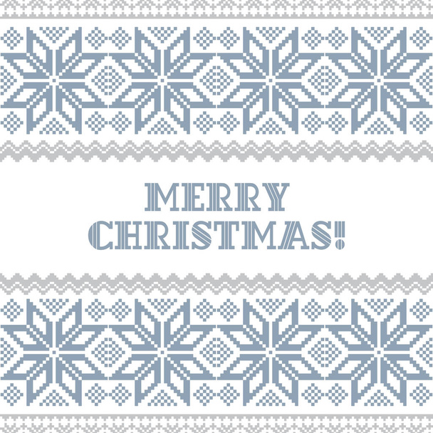 Knitted Christmas background - Vector, Image