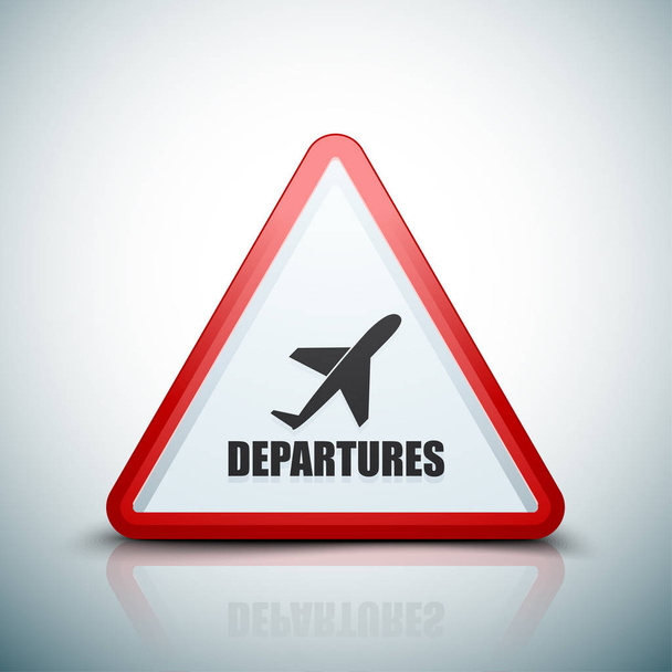 Airport Departures Sign - Vector, Image