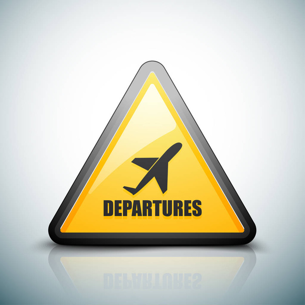 Airport Departures Sign - Vektör, Görsel