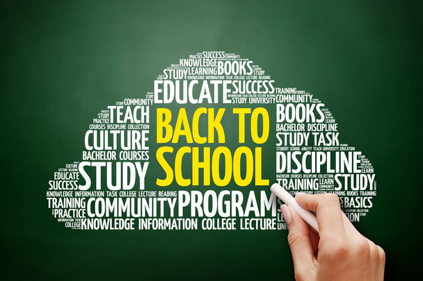 Back to School word cloud, education concept - Foto, Imagem