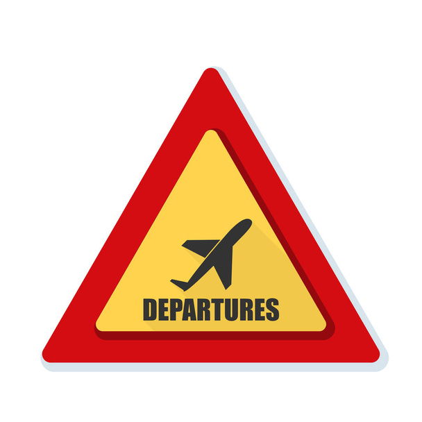 Port lotniczy wyjazdy znak - Wektor, obraz