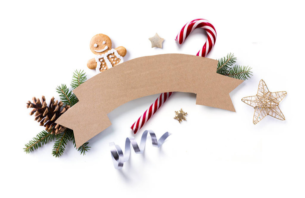 Christmas holiday Decoration element; Christmas  fir tree branch - 写真・画像