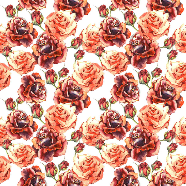 Motif fleur rose sauvage dans un style aquarelle isolé
. - Photo, image