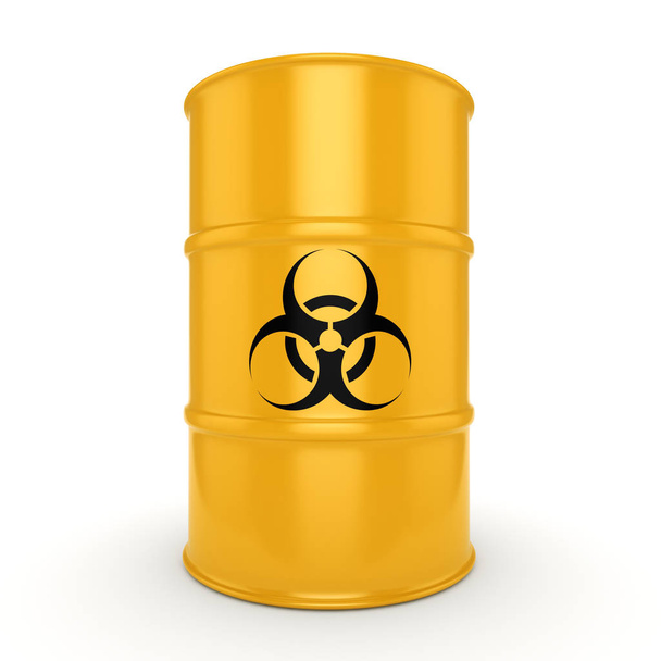 3D rendering biohazard barrel - Foto, Imagen