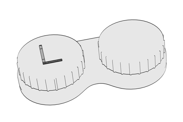 2d cartoon illustration of contact lens - Photo, Image