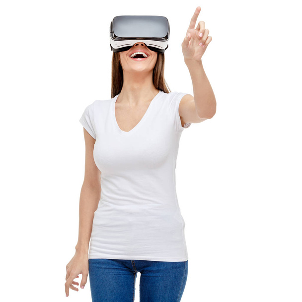 Woman with virtual reality goggles - Foto, Bild