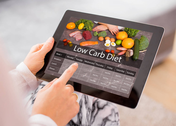 Low Carb Dieta na tabletu  - Fotografie, Obrázek