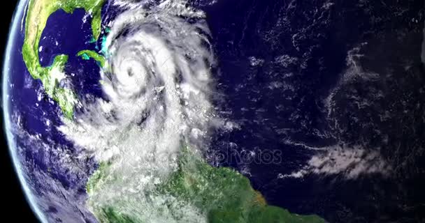 Vue de l'ouragan depuis l'espace
 - Séquence, vidéo