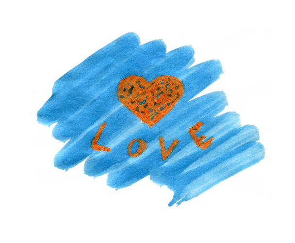 Love  icon, symbol, poster, word, text written on hand drawn wat - Foto, immagini