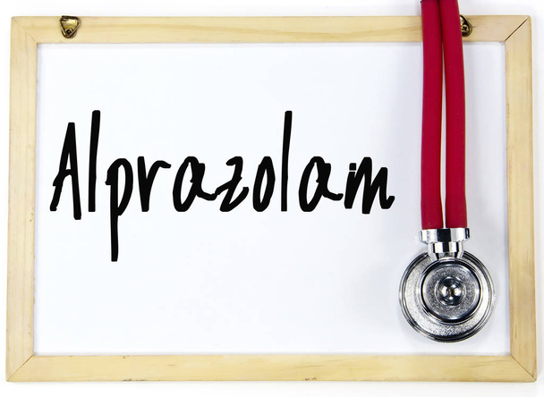 alprazolam word write on  blackboard - Photo, Image