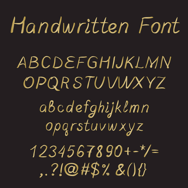 Рукописный шрифт, стиль чернил
 - Вектор,изображение