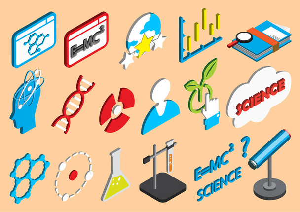 ilustración de iconos de ciencia gráfica info set concept
 - Vector, Imagen
