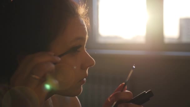 paint eyelashes mascara - Felvétel, videó