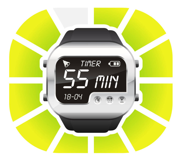 digital watch timer 55 minutes - Vektor, obrázek