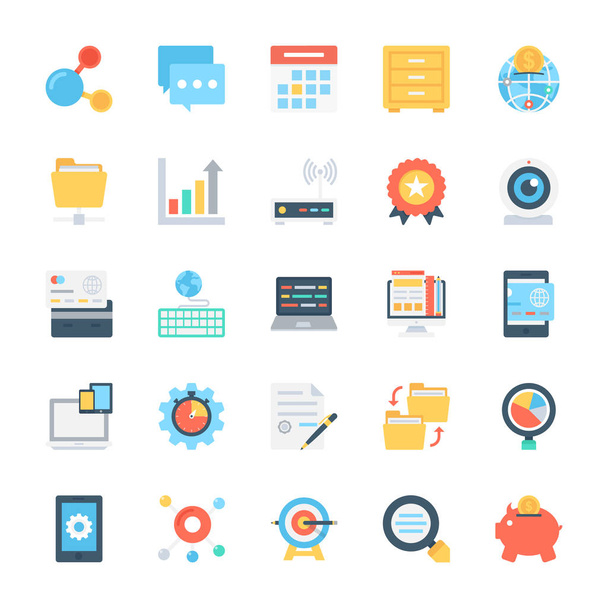 Design and Development Colored Vector Icons 6 - Vector, imagen