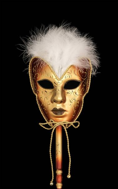 Máscara veneziana em preto
 - Foto, Imagem