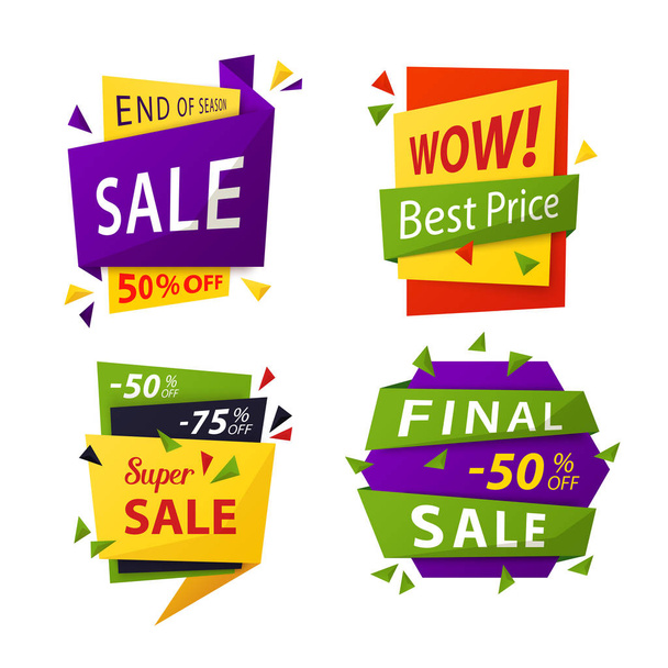Sale tag or vector labels for price discount - Vecteur, image