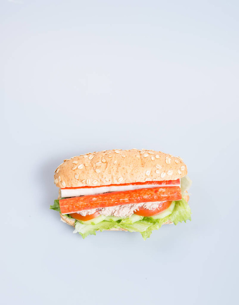 sandwich or health sandwich on the background. - Foto, afbeelding