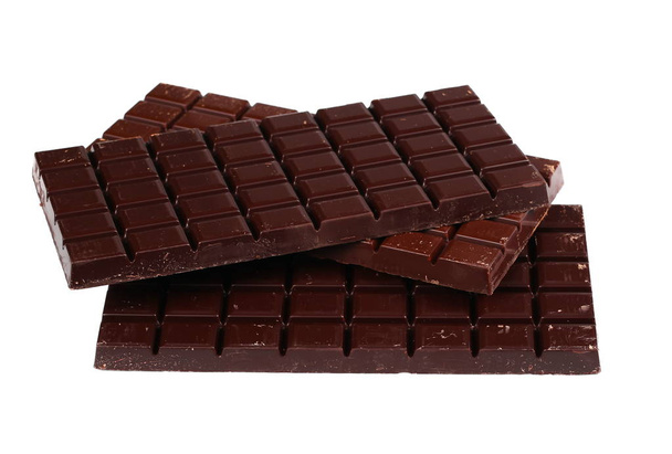 chocolate bars isolated on white background - Foto, imagen