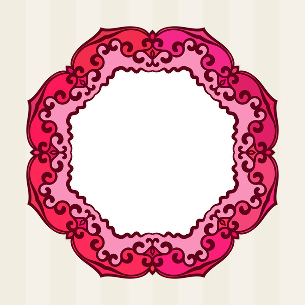 Decorative frame magenta color - Вектор, зображення