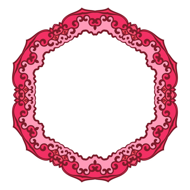 Decorative frame magenta color - Вектор,изображение