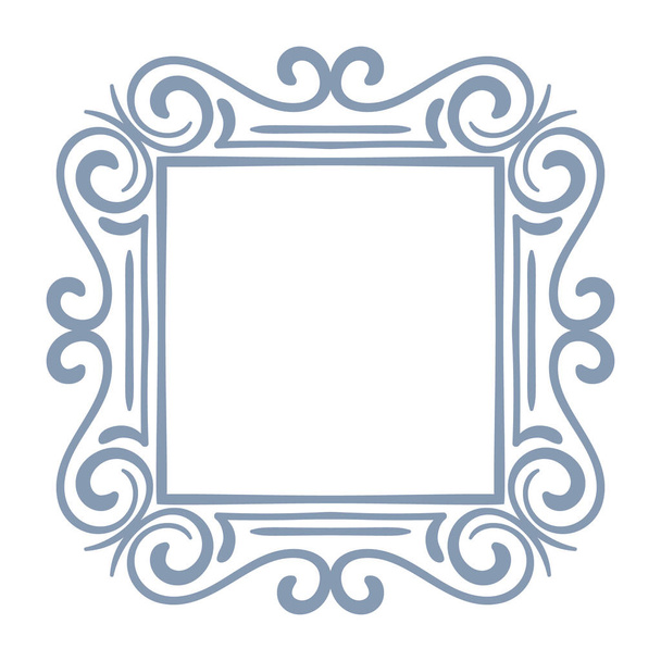 Square frame Isolated design element - ベクター画像