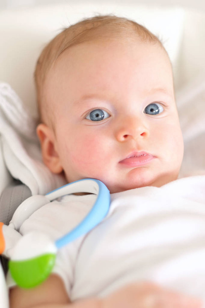 Baby with blue eyes - 写真・画像