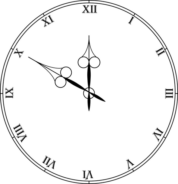 antique clock fac - Διάνυσμα, εικόνα