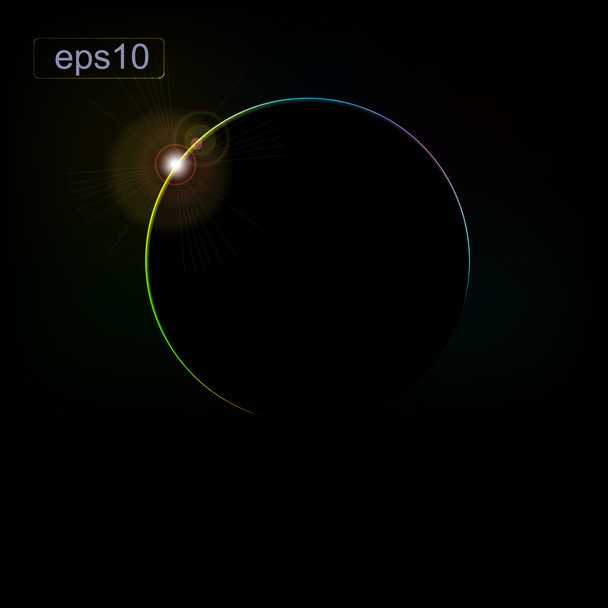 Abstract background with the eclipse of the planet. eps10 - Διάνυσμα, εικόνα