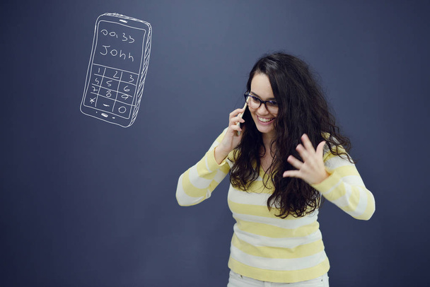 Woman talking on phone  - Foto, imagen