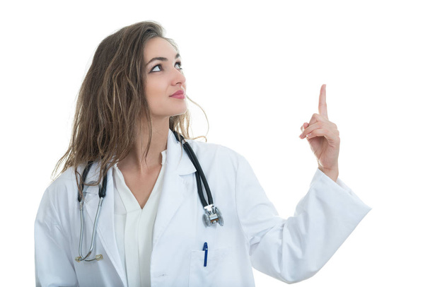 medical doctor woman smile with stethoscope - Photo, image