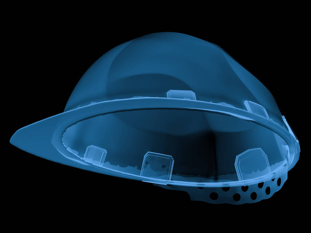 x ray safety helmet isolated on black - Photo, Image