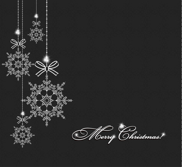Christmas background with snowflakes  - Vector, Image