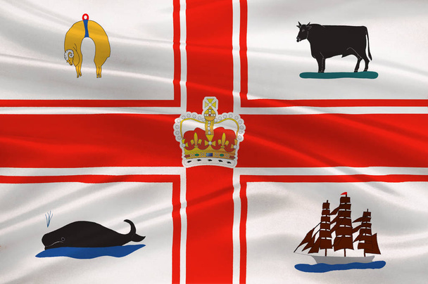 メルボルンの旗はオーストラリアのビクトリア州の首都 - 写真・画像