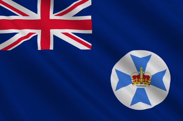 Ausztrália Queensland zászlaja - Fotó, kép