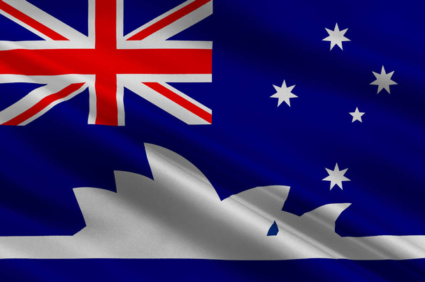Flagge von Sydney ist die Landeshauptstadt von New South Wales - Foto, Bild