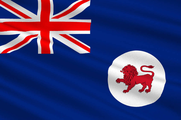 Flaga Tasmanii jest wyspa stanie Australia - Zdjęcie, obraz