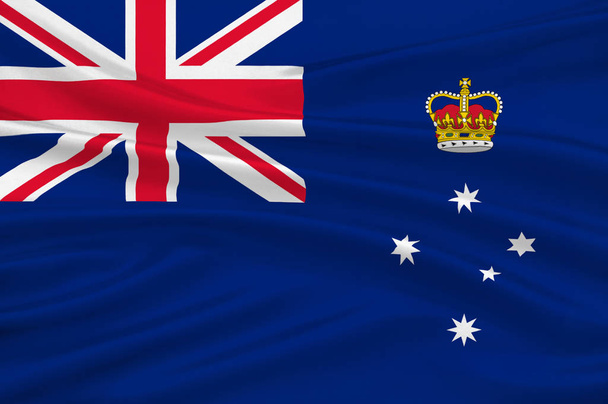 Drapeau de Victoria (Vic) est un état de l'Australie
 - Photo, image