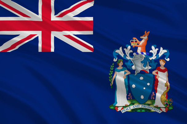 ビクトリア州 (Vic) の旗はオーストラリアの状態 - 写真・画像