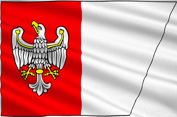 Vlag van Wolsztyński in Polen - Foto, afbeelding