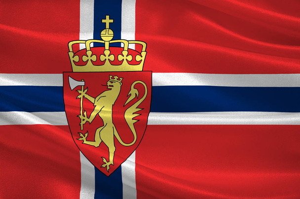 vlag van Noorwegen - Foto, afbeelding