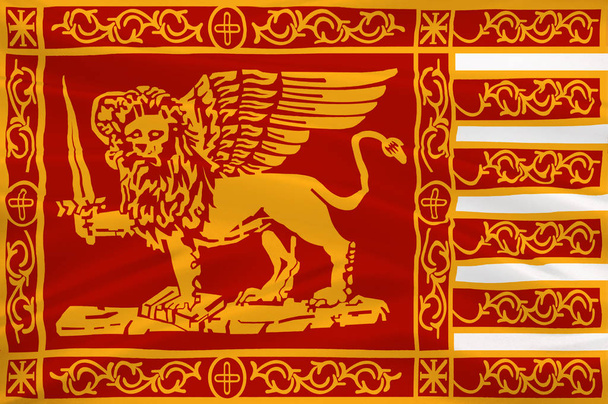 Σημαία της Βενετίας, Ιταλία - Φωτογραφία, εικόνα