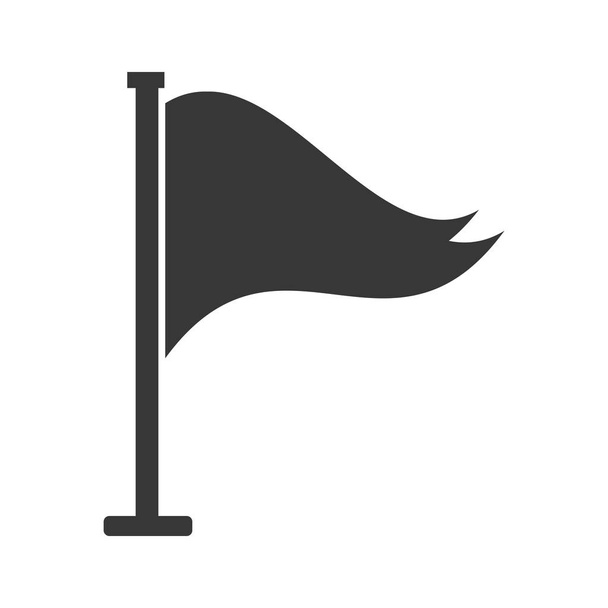 kreslený vlajky plavčík výstražný symbol stín - Vektor, obrázek