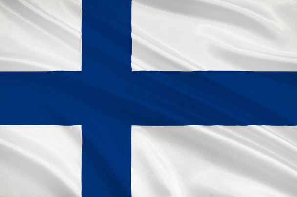 Flaga Finlandii - Zdjęcie, obraz