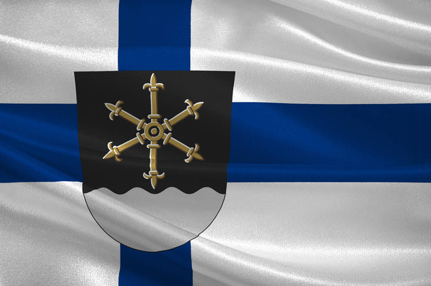 Flag Of Kouvola is a town and municipality in Kymenlaakso region - Photo, Image