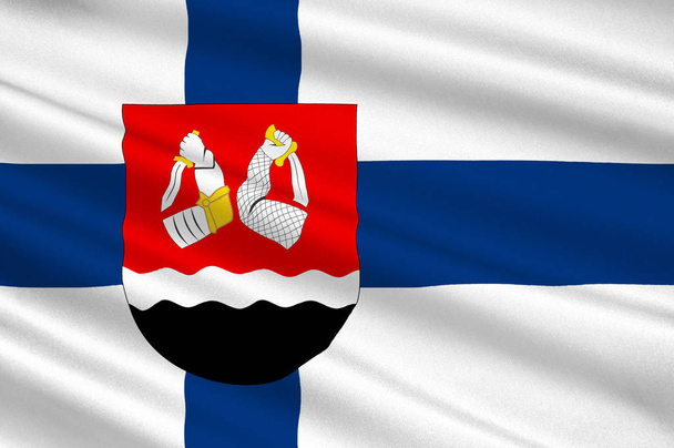 Flag Of South Karelia region in Finland - Photo, Image