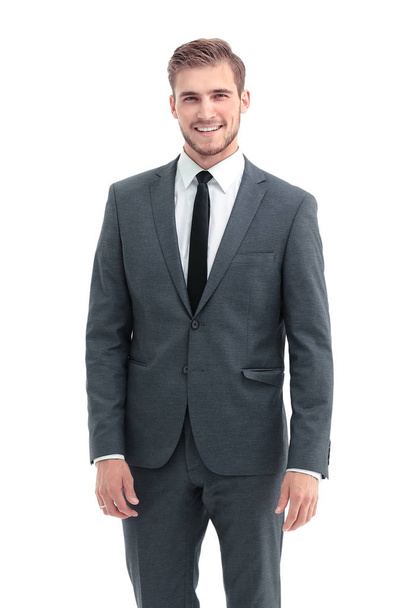 Successful business man on white background - Foto, Imagen