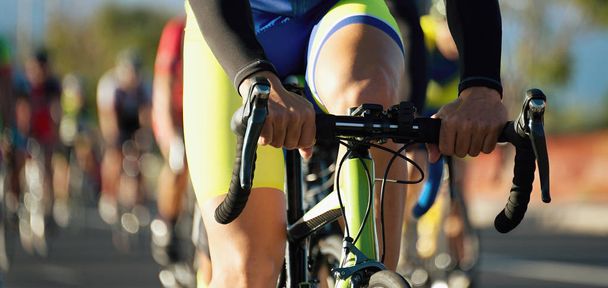自転車の競争レース - 写真・画像