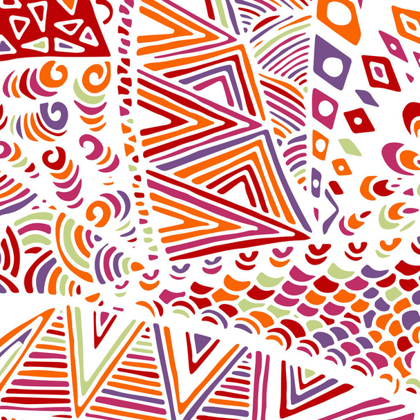 Zentangle ornament. Colorful texture for backgrounds. - ベクター画像