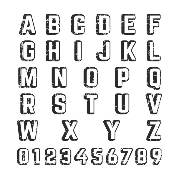 Πρότυπο γραμματοσειρά αλφάβητο - Διάνυσμα, εικόνα